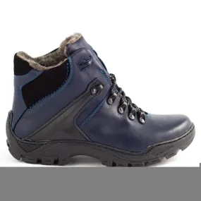 KENT Men's winter shoes Snow boots 119, trekking, navy blue